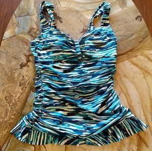 SWIM SOLUTIONS * Retro Style Tankini Top